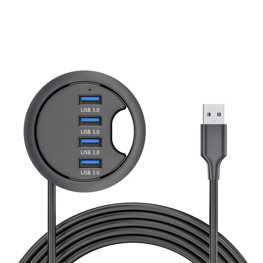 USB 3.0 Hub 4 Port USB 60 mm Tischtülle Splitter Dockstation Schnittstelle für Desktop PC Schreibtis