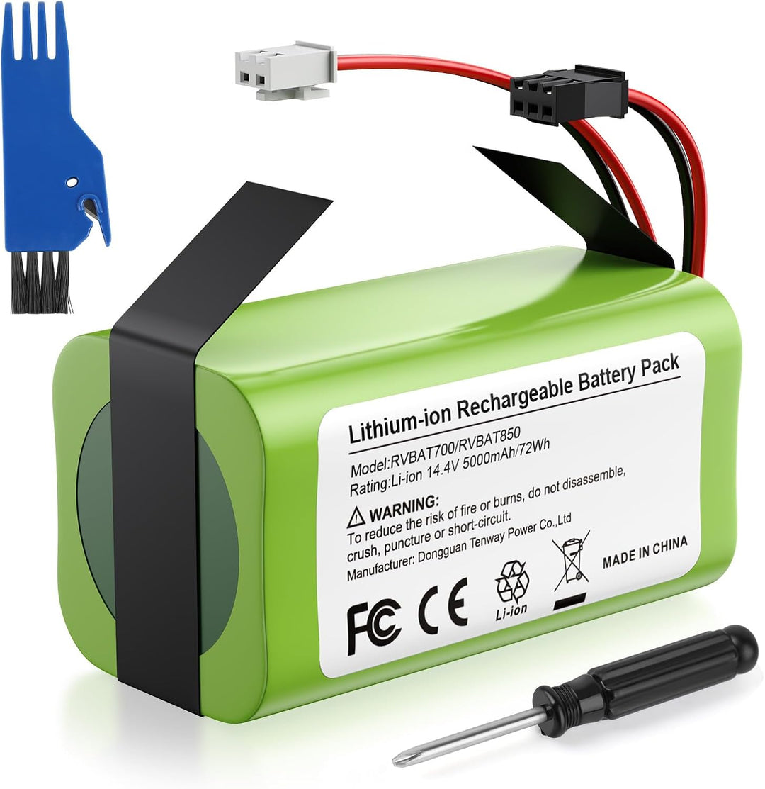 ASUNCELL 5000mAh 14,4V Ersatzakku für Eufy RoboVac G10 G20 G30 G35 G40 Hybrid, RVBAT700/RVBAT850 Akk