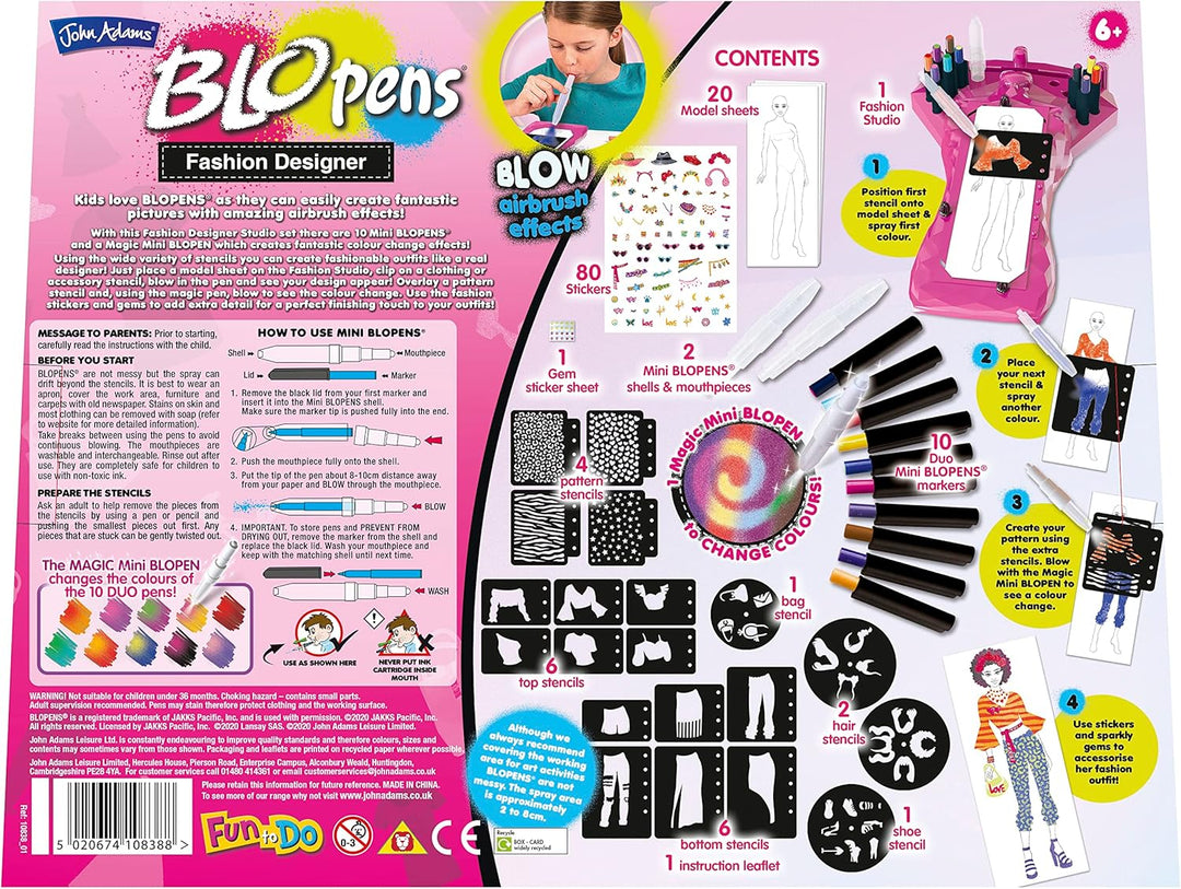 John Adams , BLOPENS Fashion Designer: Create fantastic airbrush pictures, Arts & crafts, Ages 6+