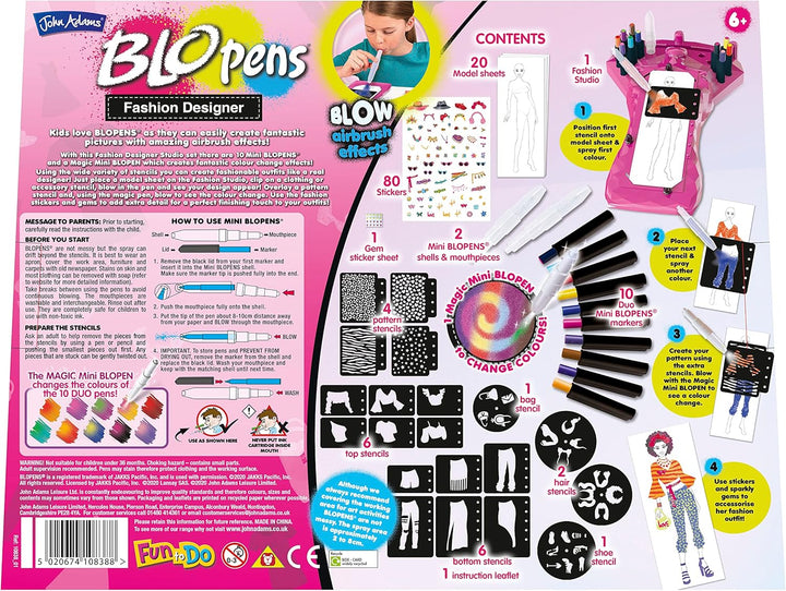 John Adams , BLOPENS Fashion Designer: Create fantastic airbrush pictures, Arts & crafts, Ages 6+