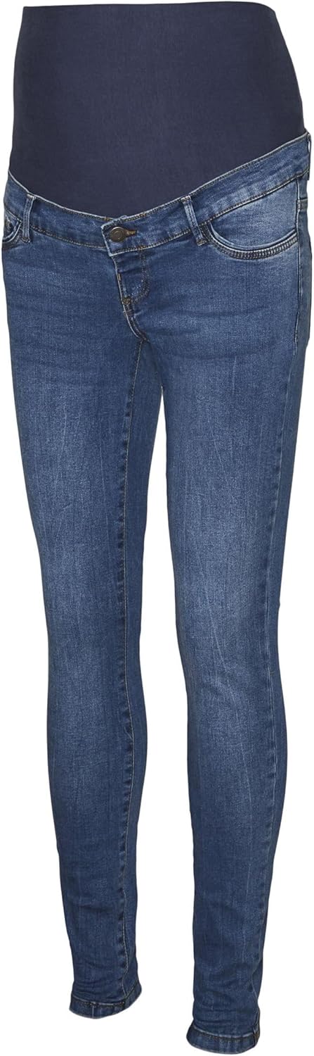 MAMALICIOUS Damen Vmmtanya S Piping Jeans Vi349 Ga Noos M Medium Blue Denim, M Medium Blue Denim