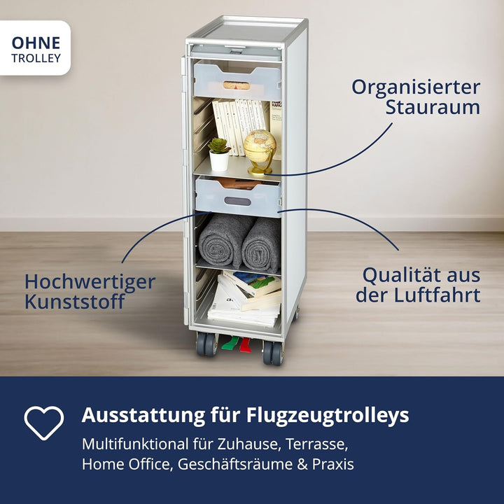 VanDeBord Ausstattungspaket Basic, Zubehör für Airline Trolleys, Flugzeugtrolley Einschübe & Fachböd