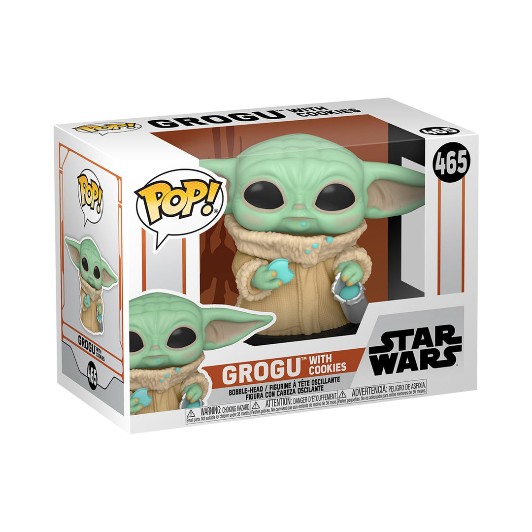 Funko Pop! Star Wars: The Mandalorian - Grogu (The Child, Baby Yoda) mit Cookie - Vinyl-Sammelfigur