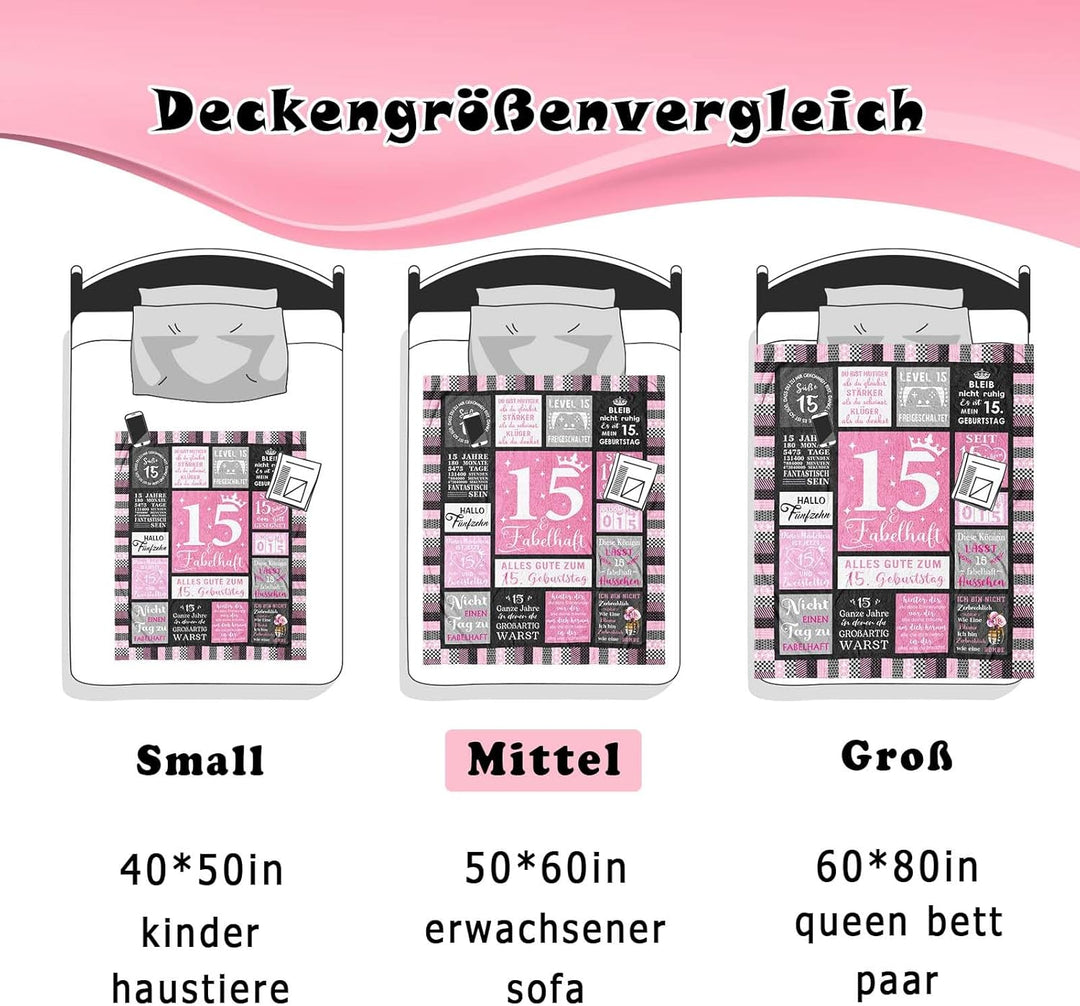 15.Geburtstag Mädchen, Geschenke für Mädchen 15 Jahre, Geburtstaggeschenke für 15 Jährige Mädchen To