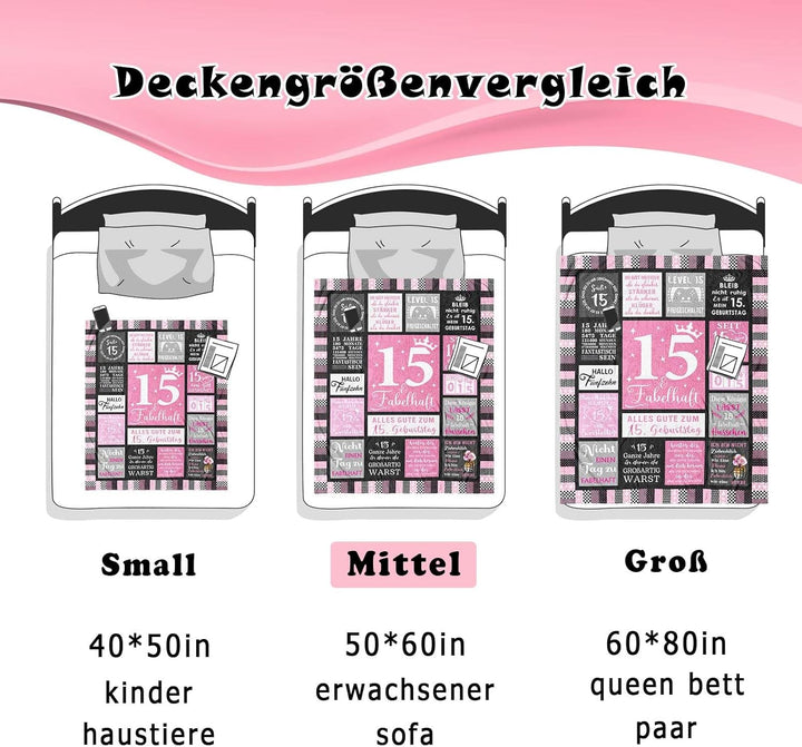 15.Geburtstag Mädchen, Geschenke für Mädchen 15 Jahre, Geburtstaggeschenke für 15 Jährige Mädchen To