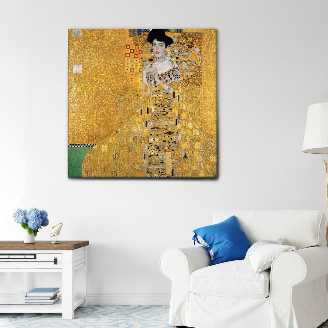 Giallobus - Bild - Druck AUF LEINWAND - Gustav Klimt - PORTRÄT VON Adele Bloch-Bauer I -70 x 70 cm,