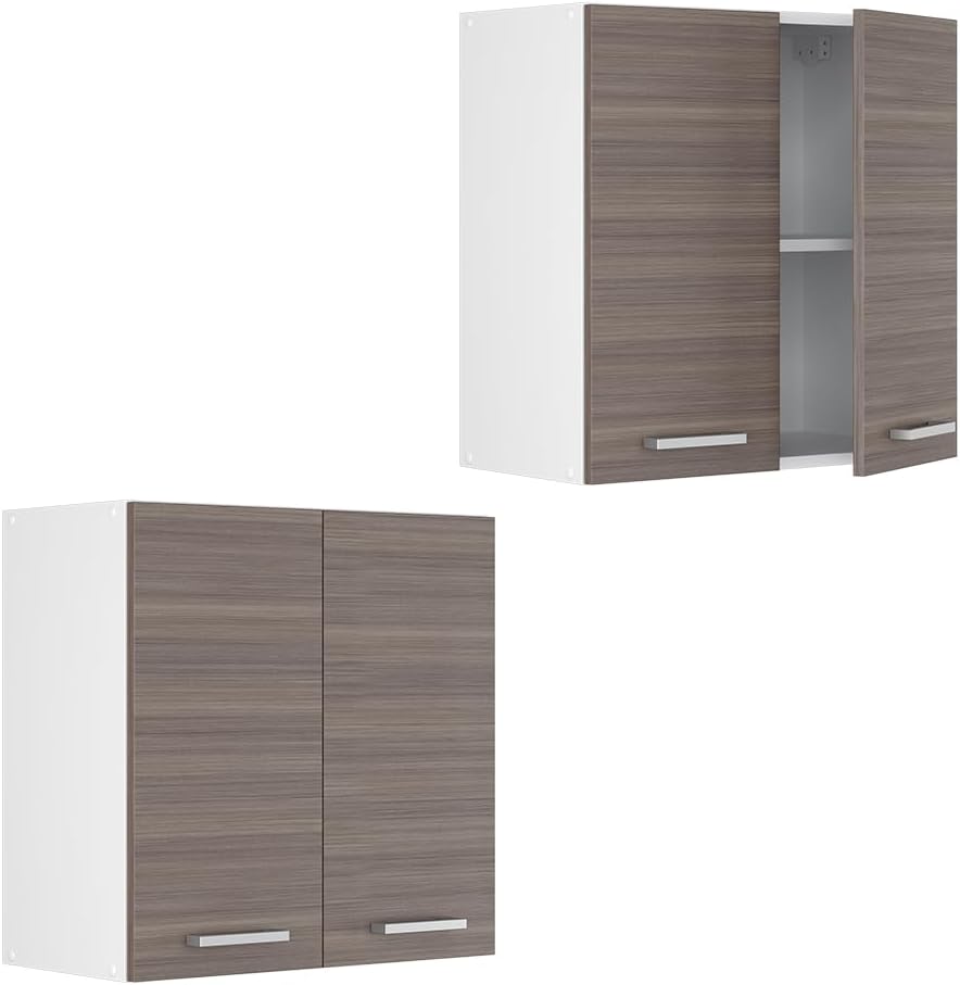 Vicco Hängeschrank R-Line, Grau/Weiss, 60 cm Grau Hängeschrank 60cm, Grau Hängeschrank 60cm