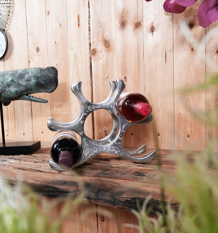 MichaelNoll Weinregal Flaschenregal Aluminium Silber Luxus - Weinständer, Regal für Flaschen Modern