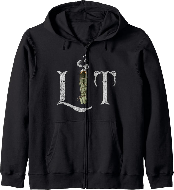Lustiger Halloween-Hexen-Stick, beleuchtet Kapuzenjacke
