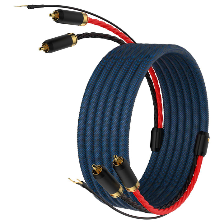 High End Phono Kabel OFC Geschirmt 4x RCA Cinch 2M, 2M