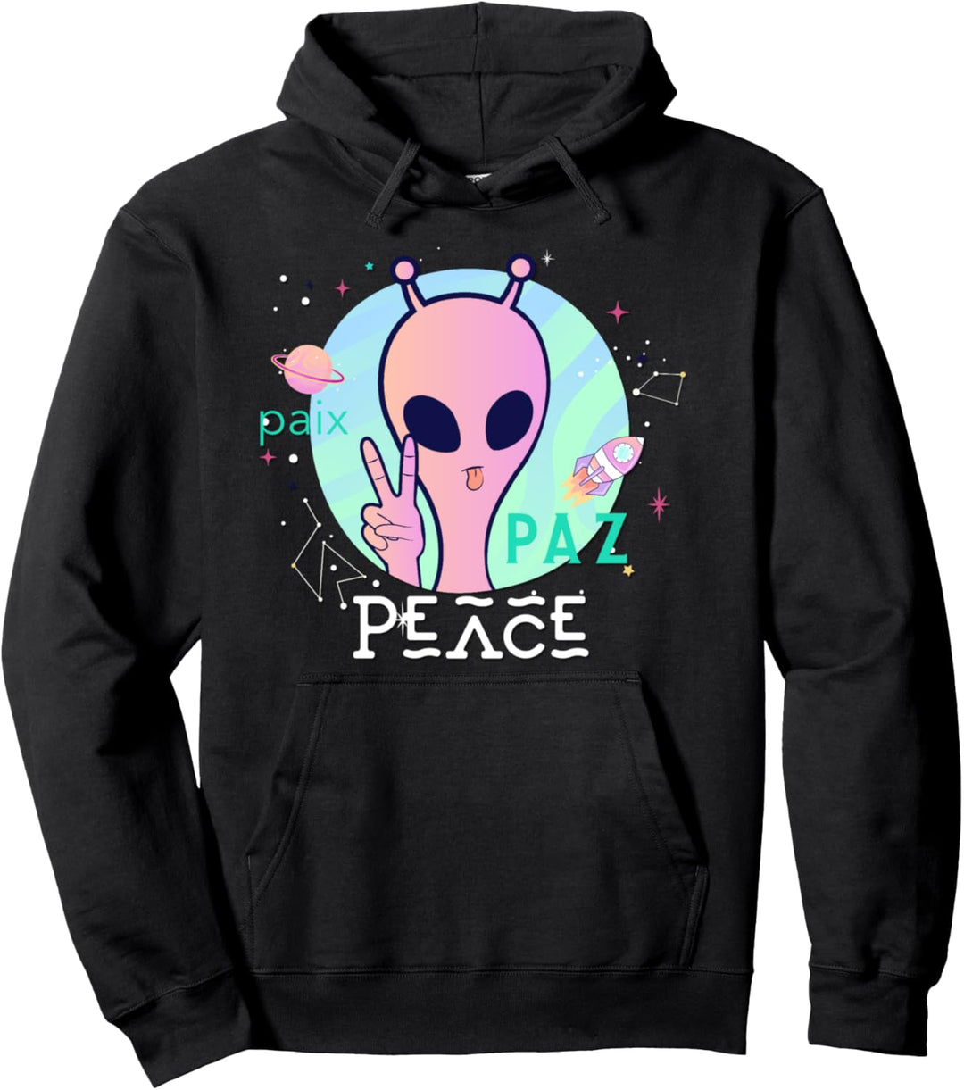 "Friedens" Zeichen | Friedens-Aliens Pullover Hoodie