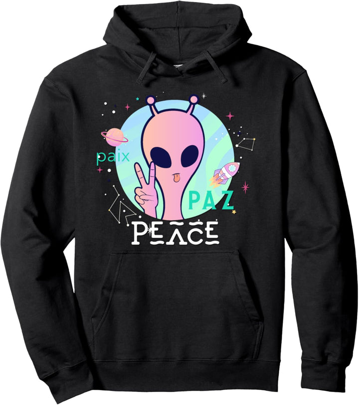 "Friedens" Zeichen | Friedens-Aliens Pullover Hoodie