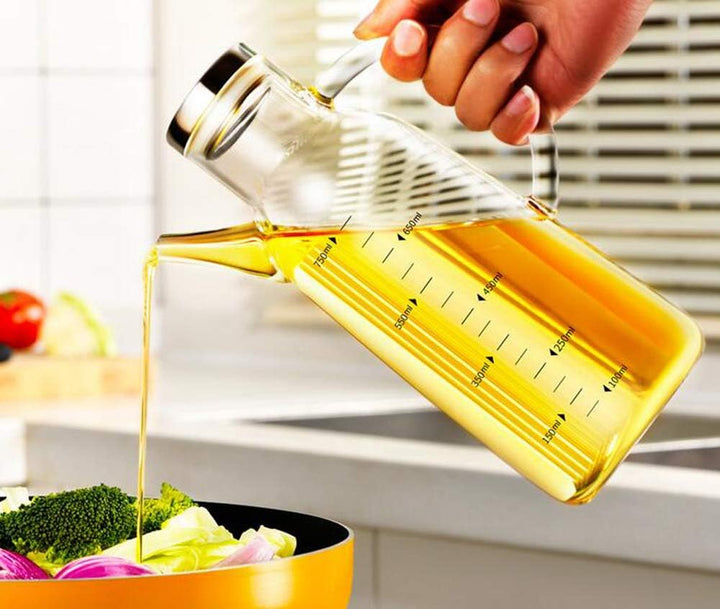 XiaoShenLu Essig und Ölflasche, Ölspender und Hohes Borosilikatglas Olivenöl Flasche Behälter für BB