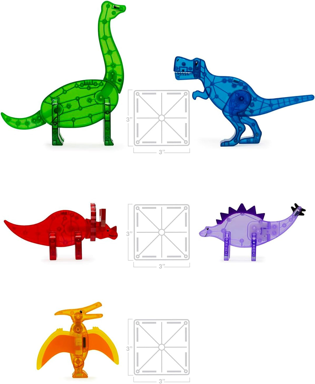 Magna-Tiles - Dinos 5 pcs Set - (90229)