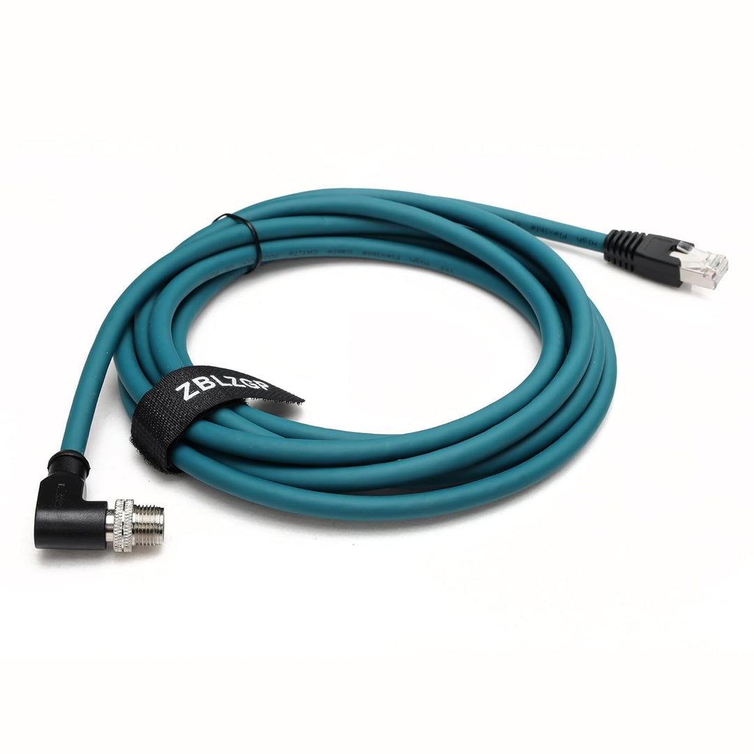 ZBLZGP Ethernet-Kabel M12, 8 Positionen, X-Code, Stecker auf RJ45, Cat6a, abgeschirmt, für Cognex-In