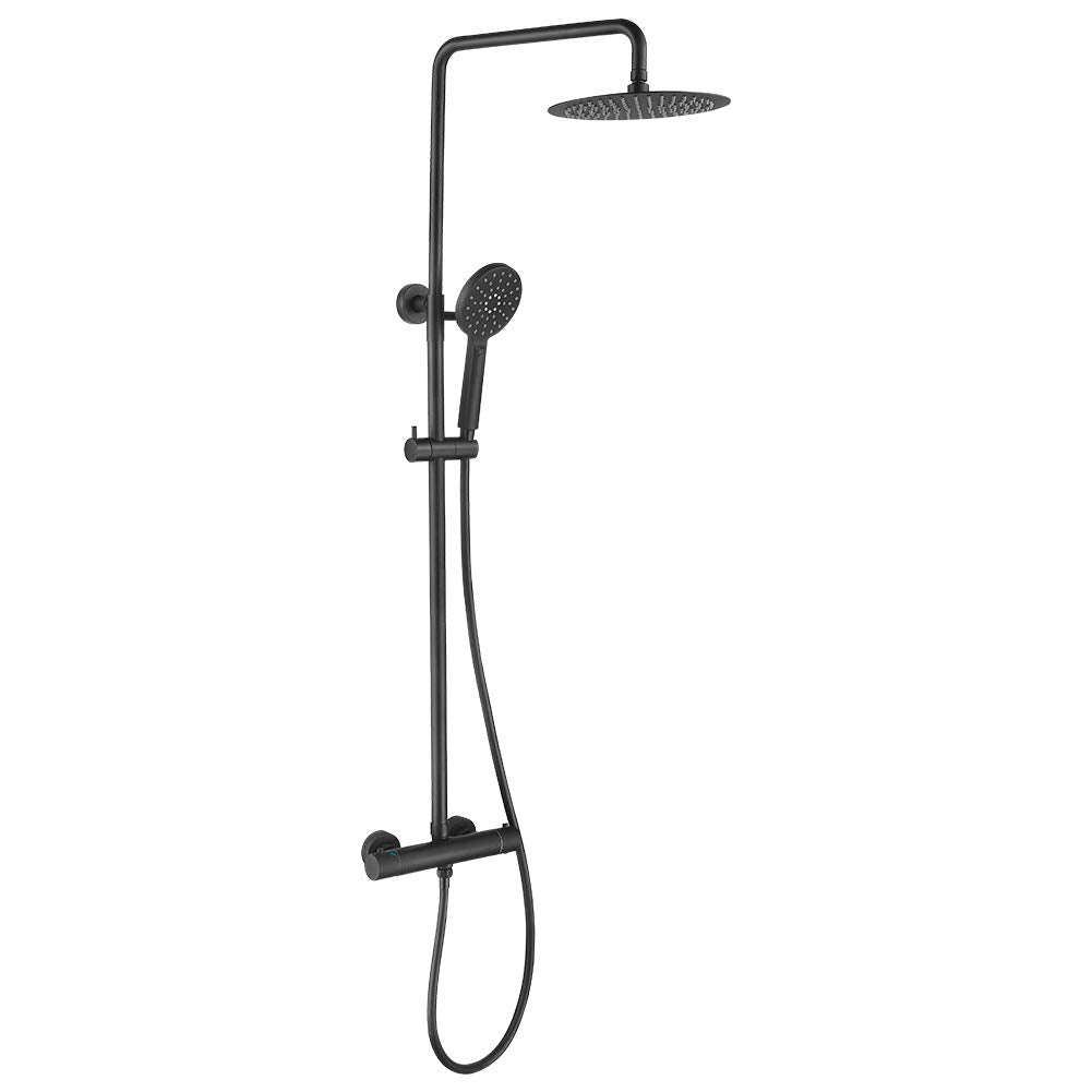 Ibergrif M21808B - Duschsystem mit Thermostat, Regendusche, Brauseschlauch, Handbrause, Brausehalter