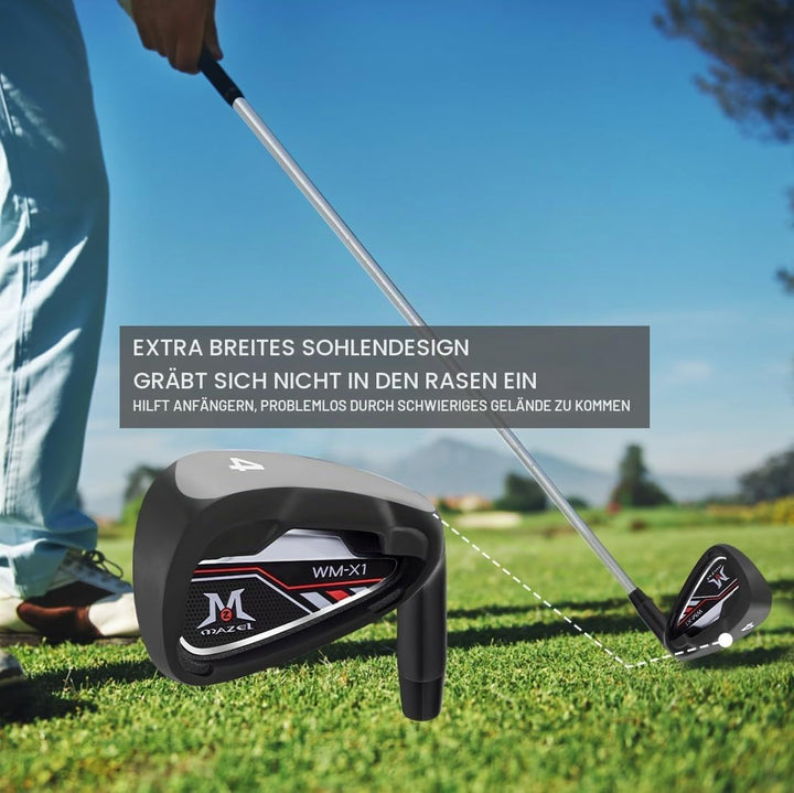 MAZEL Golf Forged Iron Set 9 Pieces, Premium Iron Club 3,4,5,6,7,8,9, P, S for Men Right-Handed, CNC