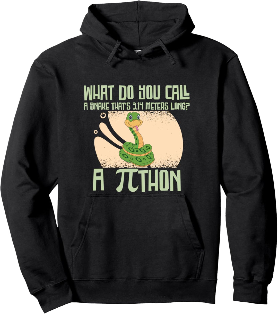 Math Pi Python Snake 3.14 Long Mathematic Pi Day Pullover Hoodie