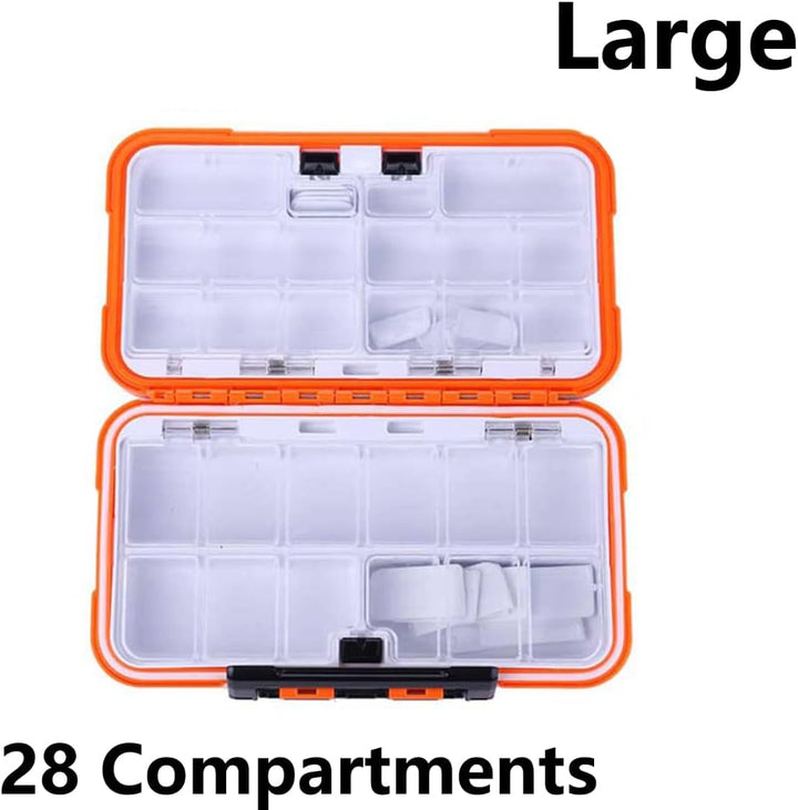 Angelkoffer Tackle Box, Wasserdichter Angelzubehör Box Organizer mit Doppelverschluss-Design für Ang