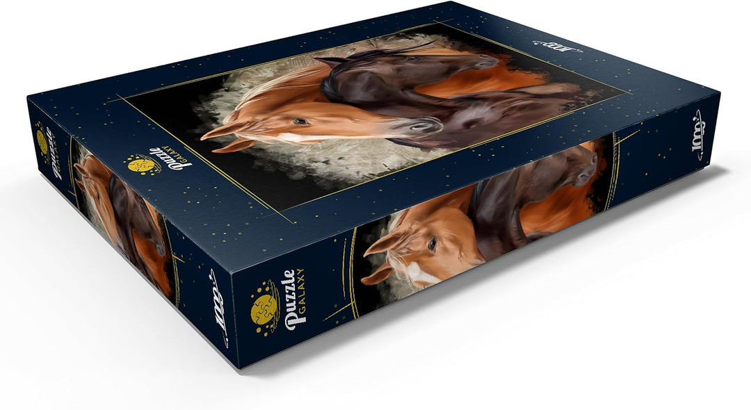 Zwei Pferde umschlungen - Premium 1000 Teile Puzzle - MyPuzzle Sonderkollektion von Puzzle Galaxy, 1