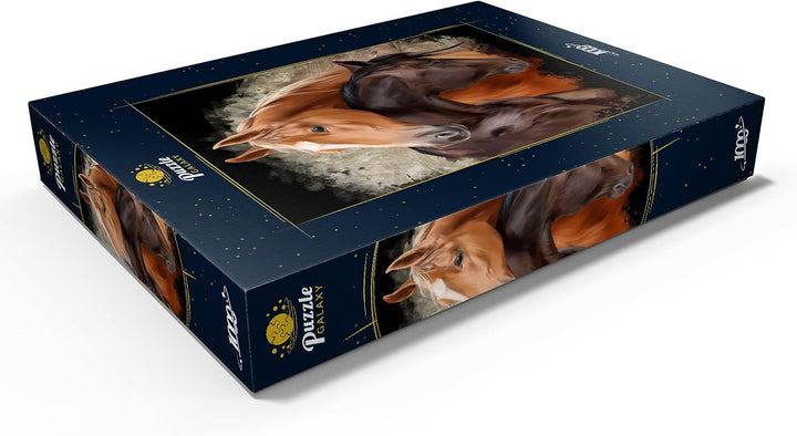 Zwei Pferde umschlungen - Premium 1000 Teile Puzzle - MyPuzzle Sonderkollektion von Puzzle Galaxy, 1