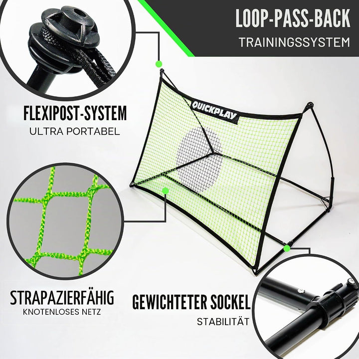 QUICKPLAY Spot Target TEKKERS Fussball-Rebounder, perfekt für Team- oder Solo-Fussballtraining 1) 1,