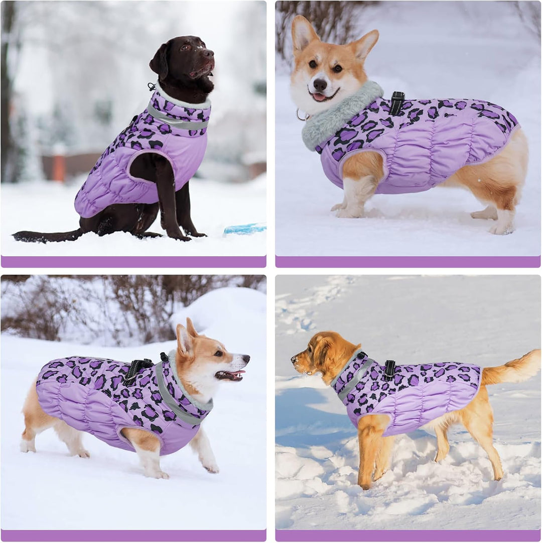 Kuoser Hundemantel Winter für Kleine Hunde Wasserdicht Winddicht, S | Wasserdicht Hundejacke mit Fle