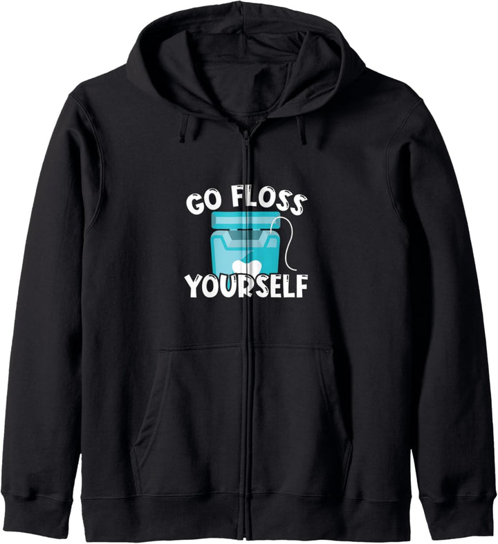 Go Floss Yourself - Zahnarzthelfer Zahnarzt Kapuzenjacke