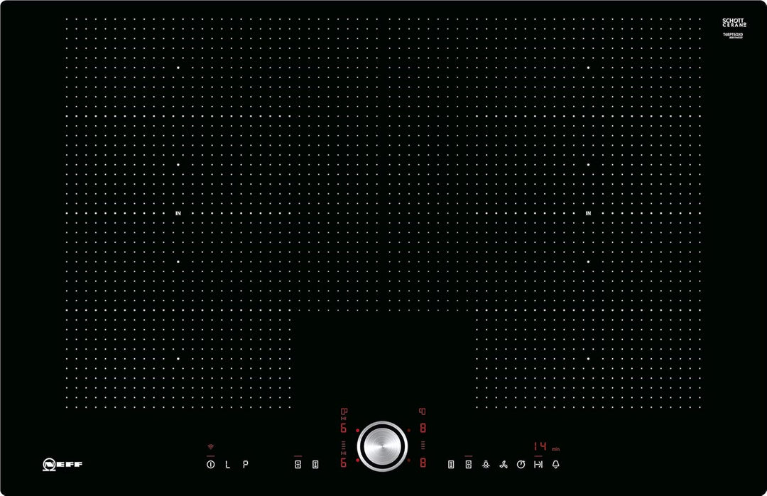 Neff T68PT6QX0 Induktionskochfeld N70 / 80 cm / Autarkes Kochfeld / TwistPad / FlexInduktion / Power