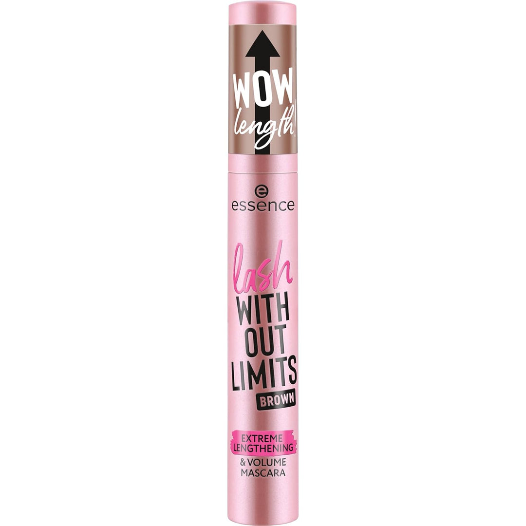 essence lash WITHOUT LIMITS BROWN EXTREME LENGTHENING & VOLUME MASCARA, Nr. 02, Braun, langanhaltend