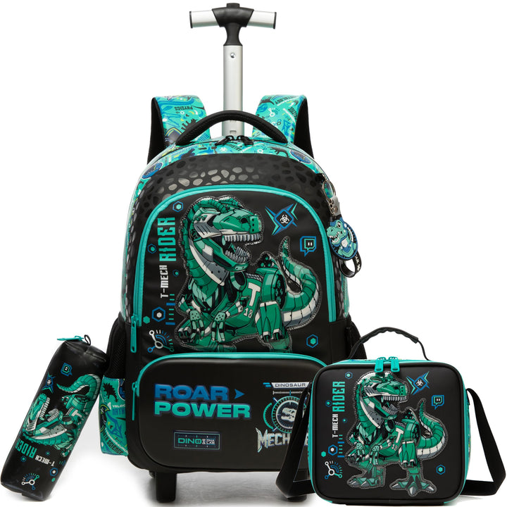 HTgroce Schulranzen mit Rollen, Rucksack mit Trolley für Kinder, Rucksack Trolley die erste Klasse G