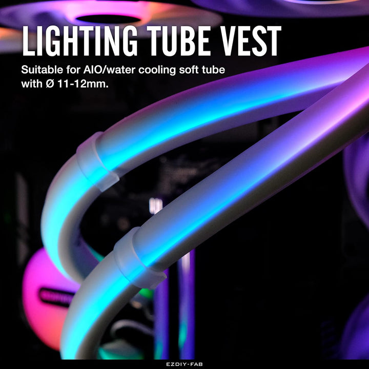 EZDIY-FAB ARGB LED AIO Röhrenhülse,Weiches Staubfreies Gummi,Vielseitige Dimensionierung 12mm Durchm