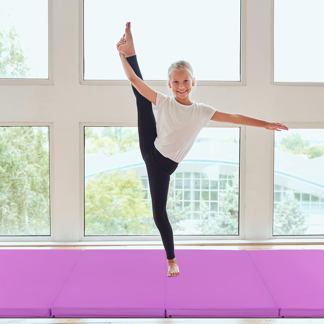 GOPLUS Turnmatte klappbar, 240x116x5cm Weichbodenmatte mit Tragegriffen & Klettverschlüssen, Gymnast