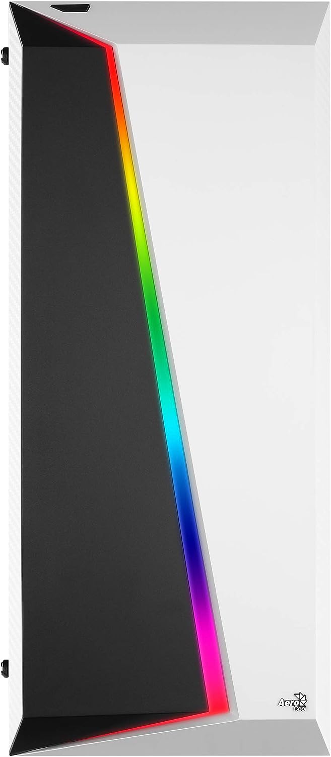 Aerocool CYLONPROWG, ATX RGB PC-Gehäuse, Hartglas, 12 cm Lüfter, weiss Weiss CYLONPRO, Weiss CYLONPR