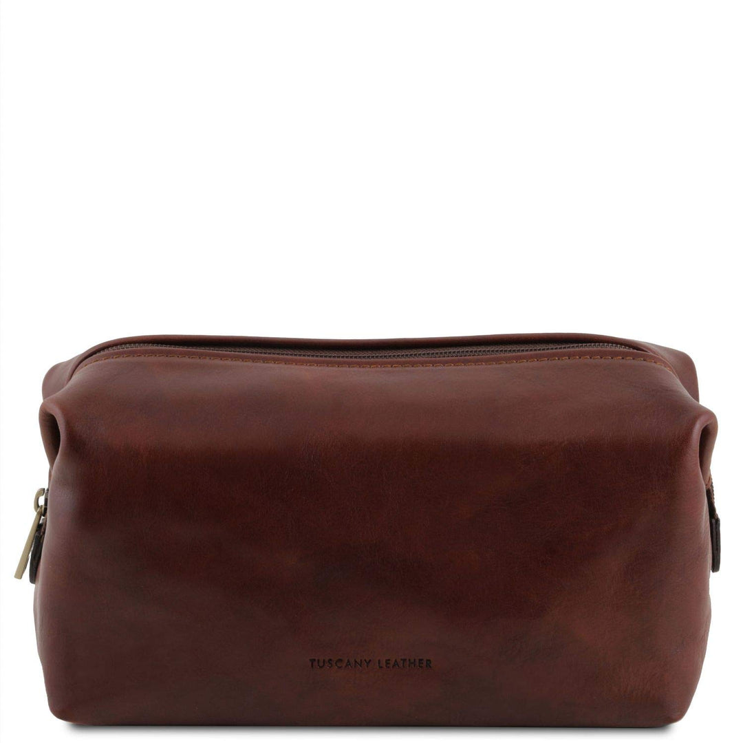 Tuscany Leather Smarty Reise - Kulturtasche aus Leder - Klein Braun, Braun