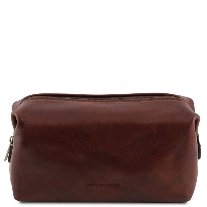 Tuscany Leather Smarty Reise - Kulturtasche aus Leder - Klein Braun, Braun