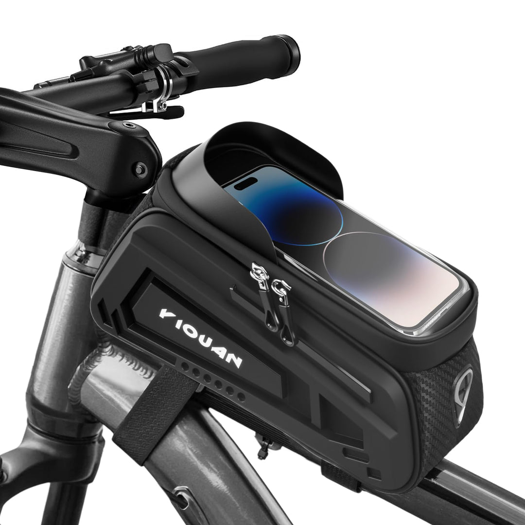 Fahrradtasche Rahmen, Wasserdicht Handytasche Fahrrad, Handy Oberrohrtasche mit TPU Sensitivem Touch