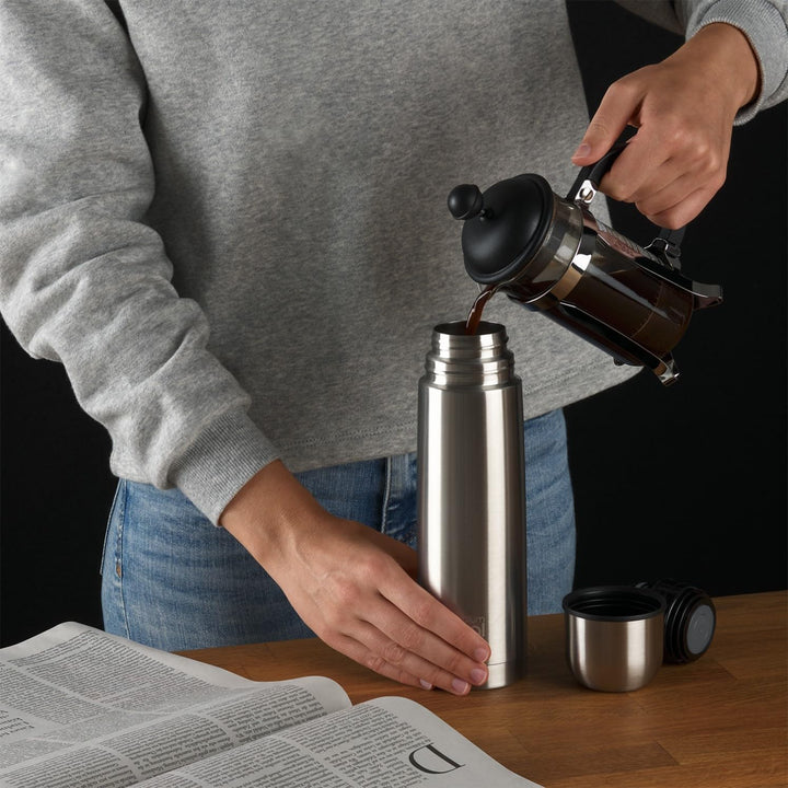 Blumtal® Thermosflasche 1L - BPA-freie Thermoskanne für warm&kalt - auslaufsichere Isolierflasche 10