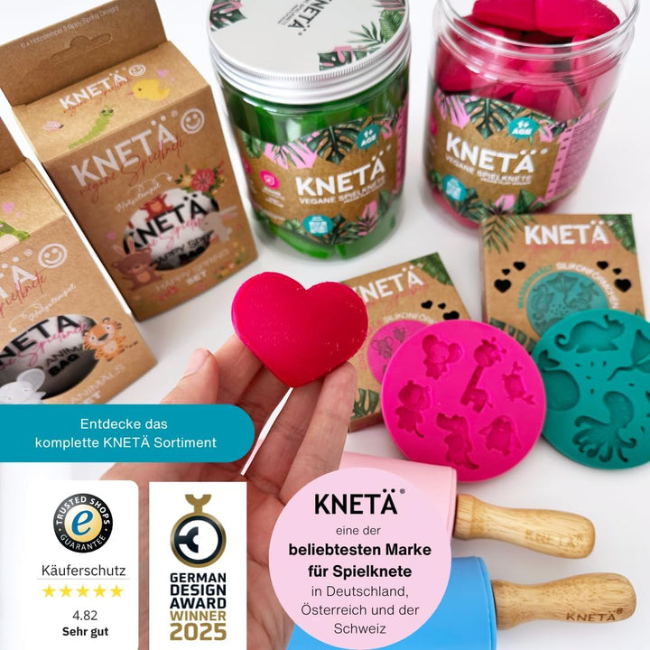 8er Knete Set inklusive 2 Bastelkarte TürkisI Für Kinder ab 1 Jahr I I 8 Farben 8er Set Türkis, 8er