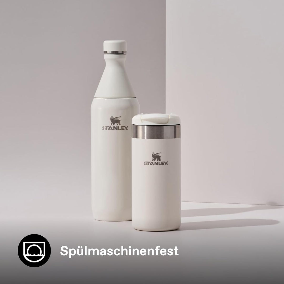 Stanley All Day Slim Trinkflasche Edelstahl 0.6L - Thermosflasche Kühlt 6 Stunden - 11 Stunden Eisge
