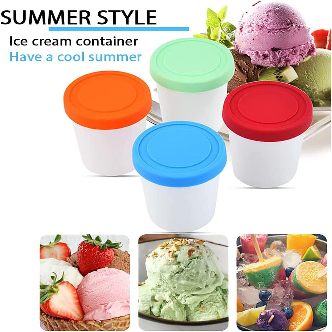 6er-Set Eisbehälter für Speiseeis 250ml, Gefrierdosen, Aufbewahrungsbehälter, Eis-Container BPA-frei