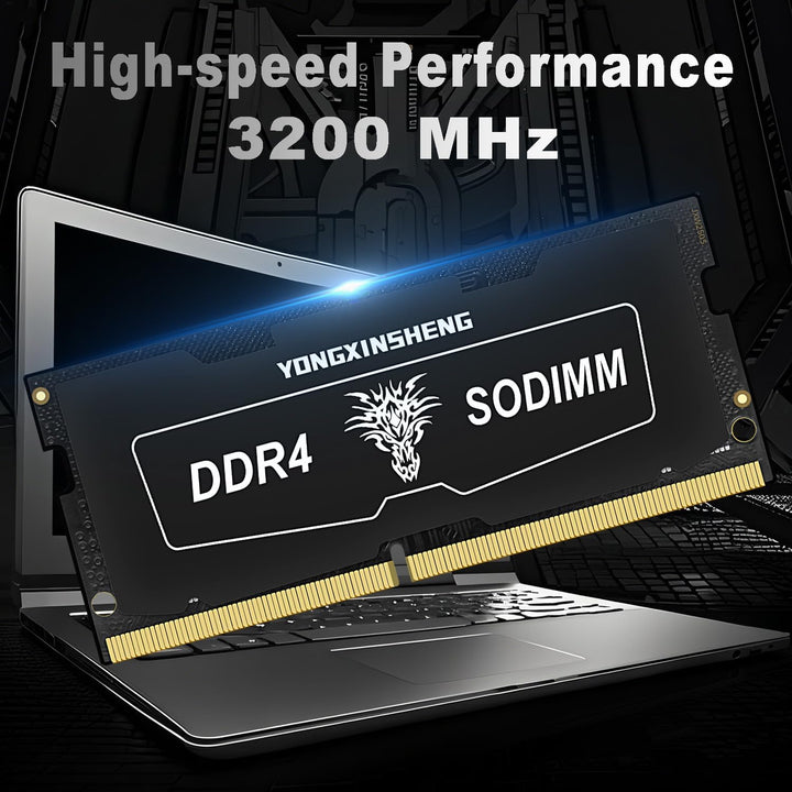 Yongxinsheng DDR4 Sodimm 3200MHz 32GB Kit (16GBx2) Laptop RAM PC4-25600 Non-ECC Unbuffered 1.2V 2Rx8