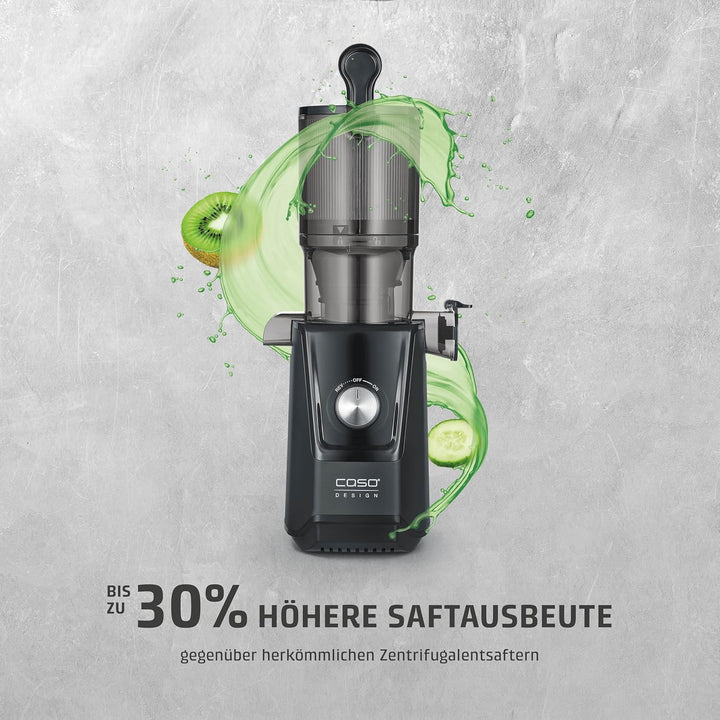 CASO Juice Fit - Slow Juicer, Sanftes und schonendes Entsaften dank niedriger Umdrehungszahl (40 U/m