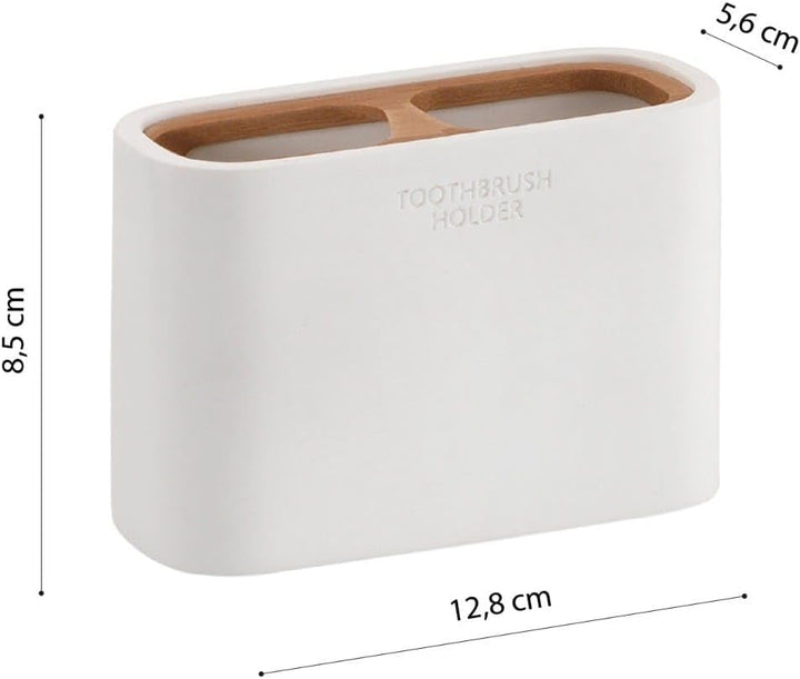 5-TLG. Bad-Accessoires-Set WEISSER Bambus ALISSO
