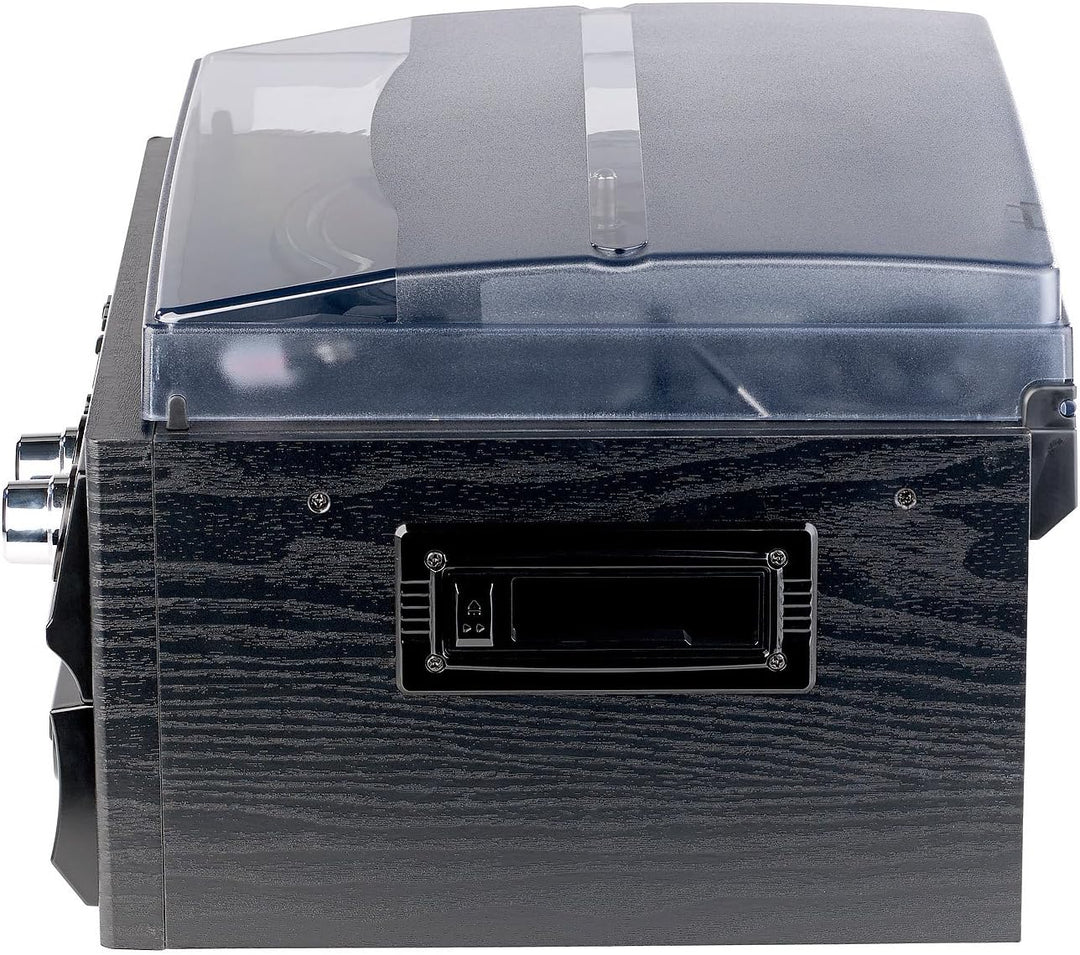 auvisio Cassette digitalisieren: 5in1-Plattenspieler mit Bluetooth und Digitalisier-Funktion, 40 Wat