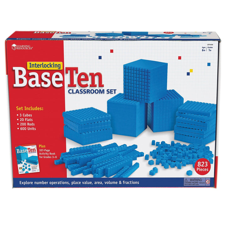 Learning Resources Zusammensteckbare Zehnersystem-Stäbe, Schulklassen-Set aus Kunststoff