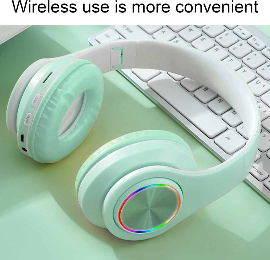 ASHATA Kopfhörer mit Aktiver Geräuschunterdrückung, Bluetooth 5.0, Faltbarer Kabelloser Over Ear Kop