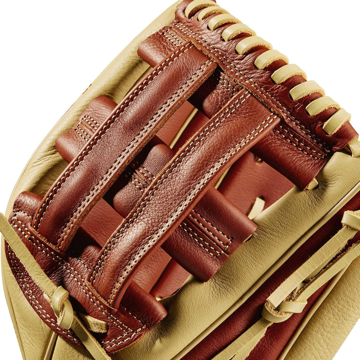 Wilson A500 Baseballhandschuh für Jugendliche Linke Hand Wurf Nützlichkeit 30,5 cm – Blond/Kupfer, L