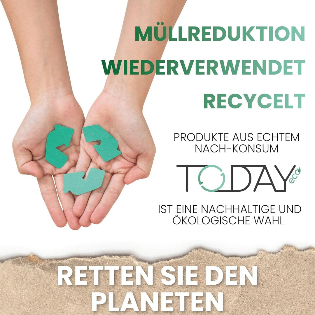 Today Eco - Fusselrolle 28 Rollen + Deckel + 2 Abroller 95% recyceltes Material - Fusselrolle Tierha