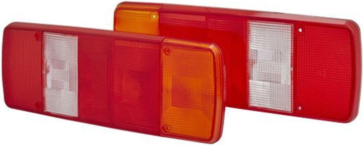 HELLA Rückleuchte - Glühlampe - 24V / 12V - Einbau/geschraubt - ECE/ADR/GGVS - Lichtscheibenfarbe: m